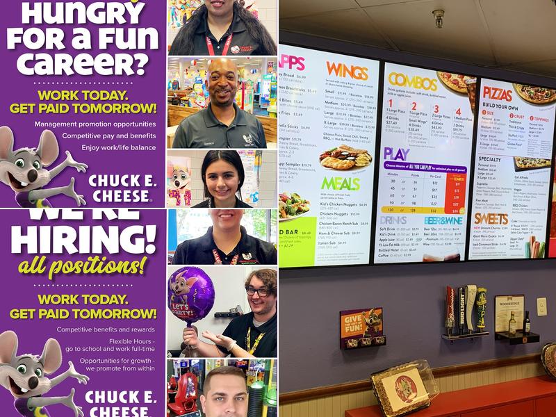 Chuck E. Cheese Menu