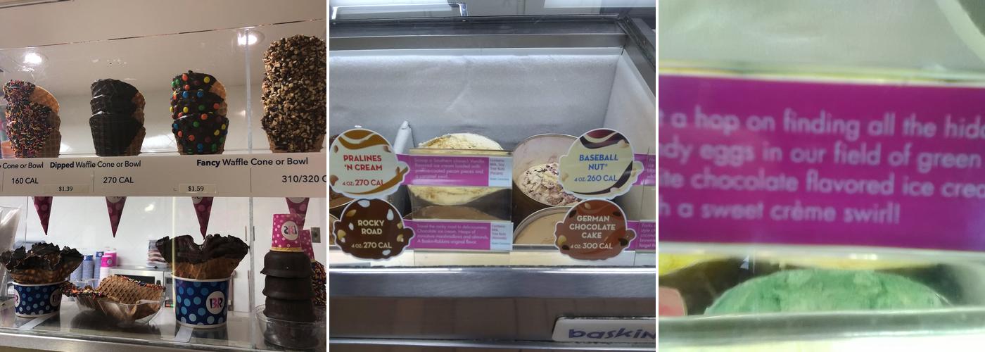 Baskin-Robbins Menu