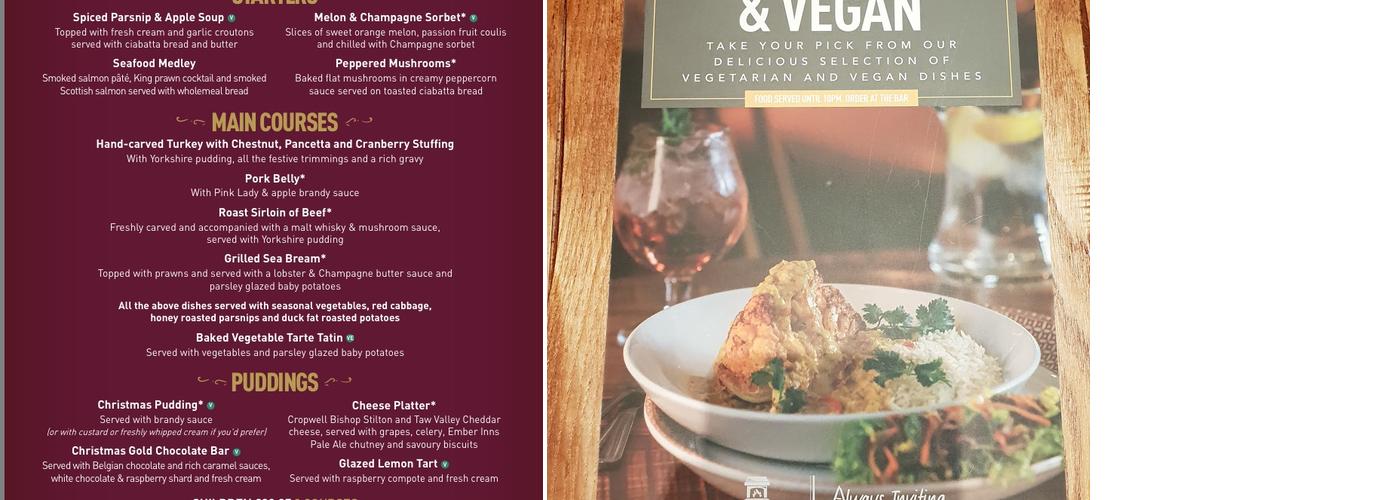 The Three Craws Menu