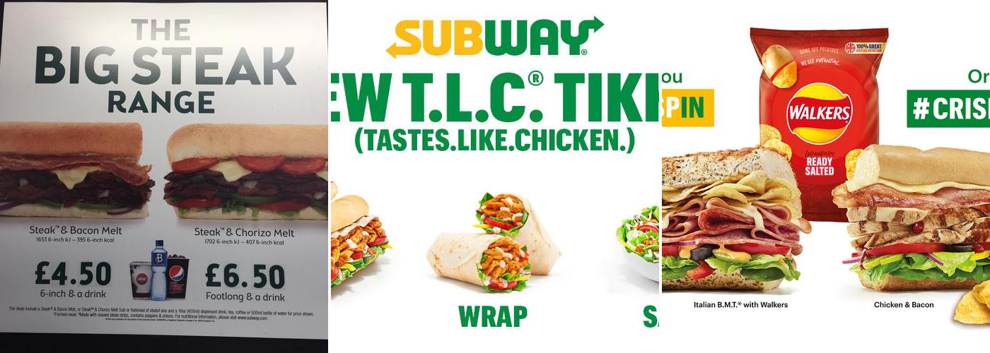 Subway Menu