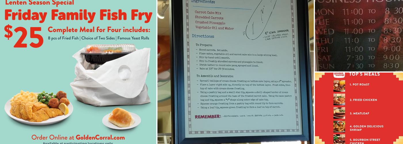 Golden Corral Buffet & Grill Menu