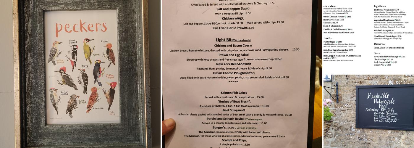 The Three Conies Menu