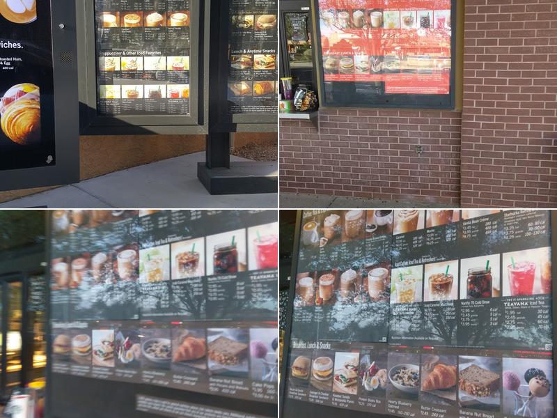 Starbucks Menu
