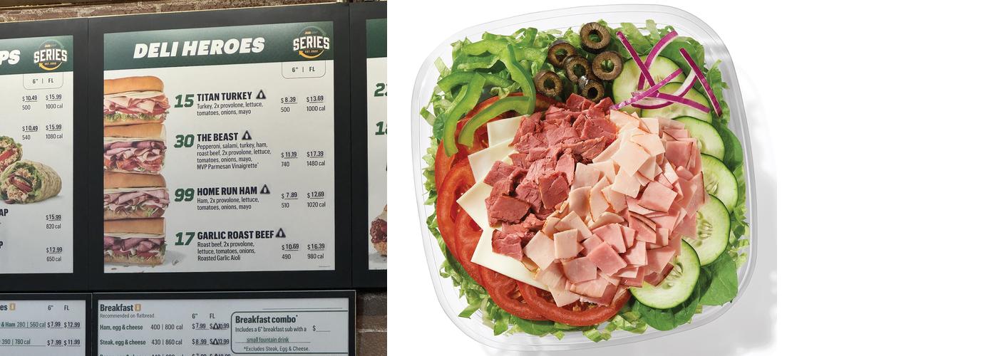 Subway Menu