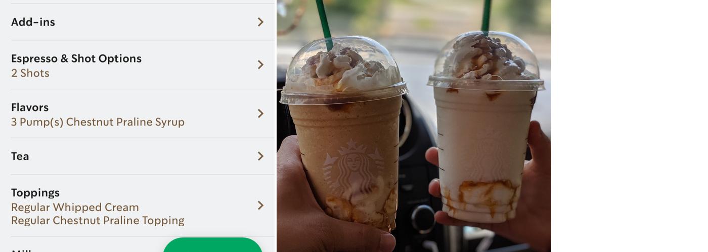 Starbucks Menu