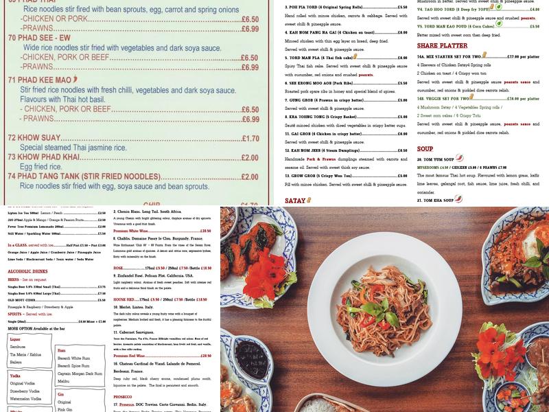 Thai Style Menu