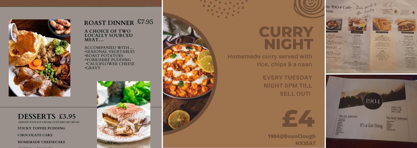 1904 at Dean CLough Menu