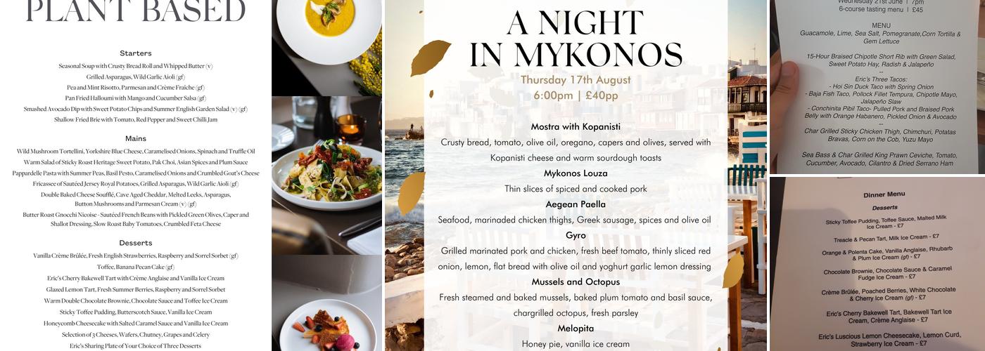 Eric's Restaurant Menu