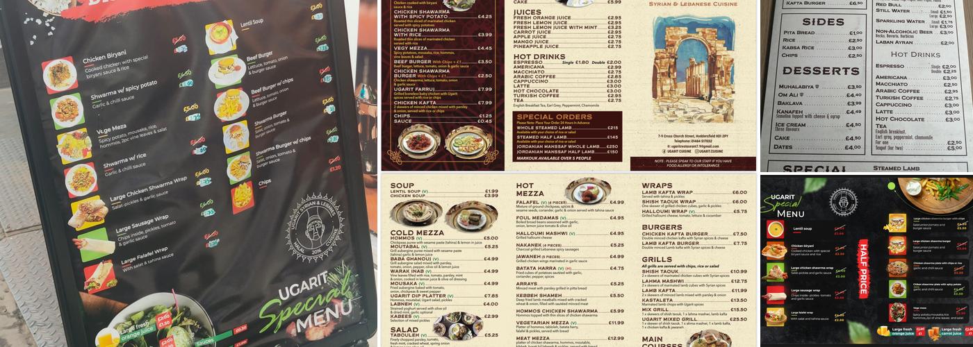 UGARIT CUISINE / SHISHA Menu