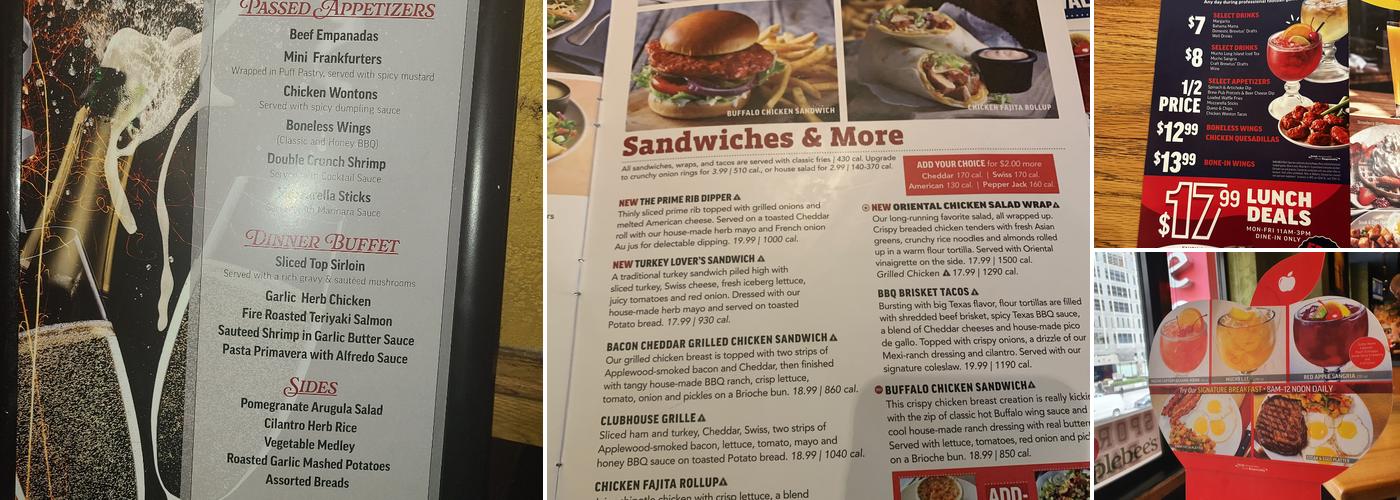 Applebee's Grill + Bar Menu