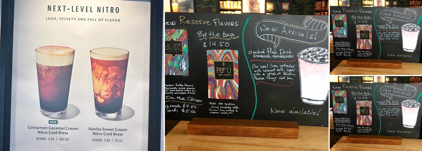 Starbucks Coffee Company Menu
