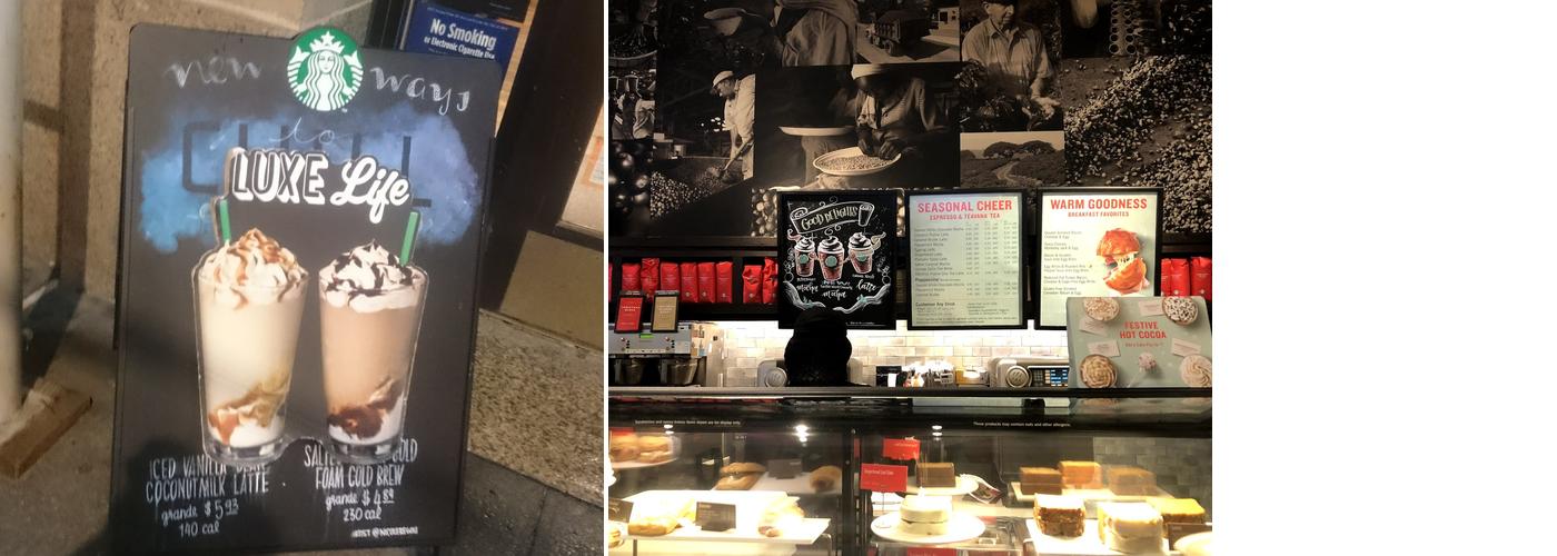 Starbucks Coffee Company Menu