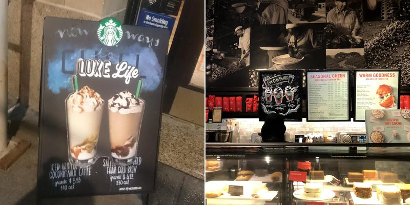 Starbucks Coffee Company Menu