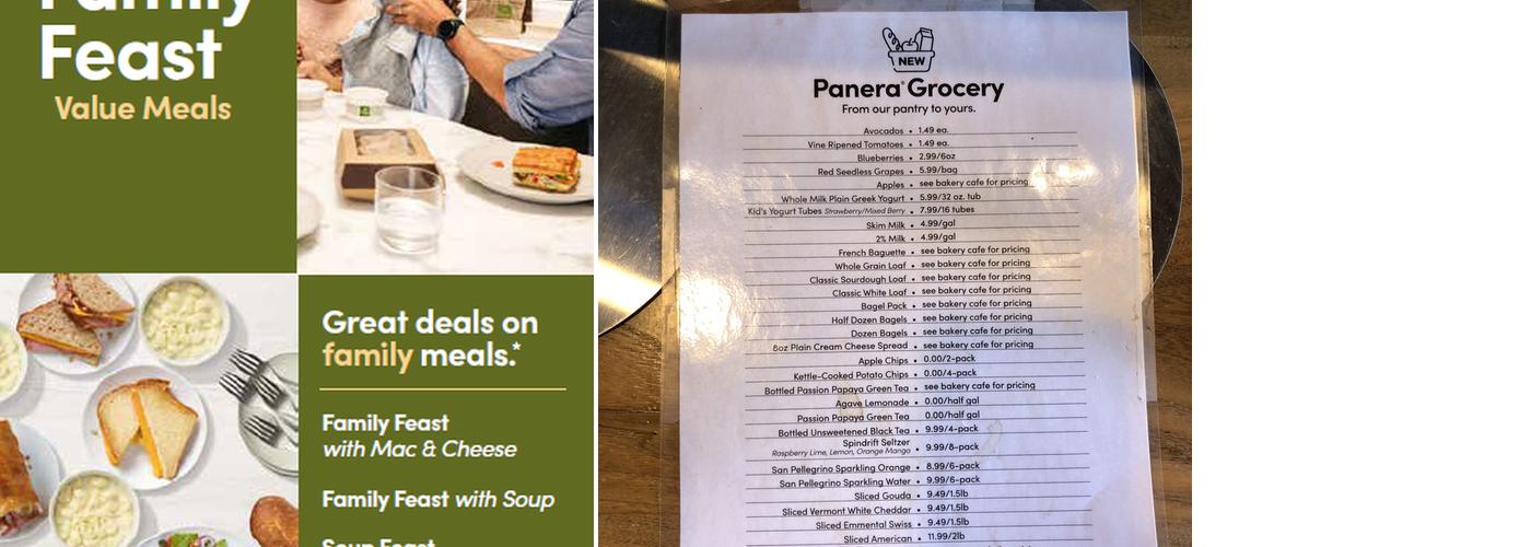 Panera Bread Menu