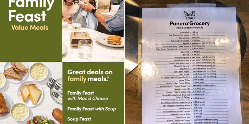 Panera Bread Menu