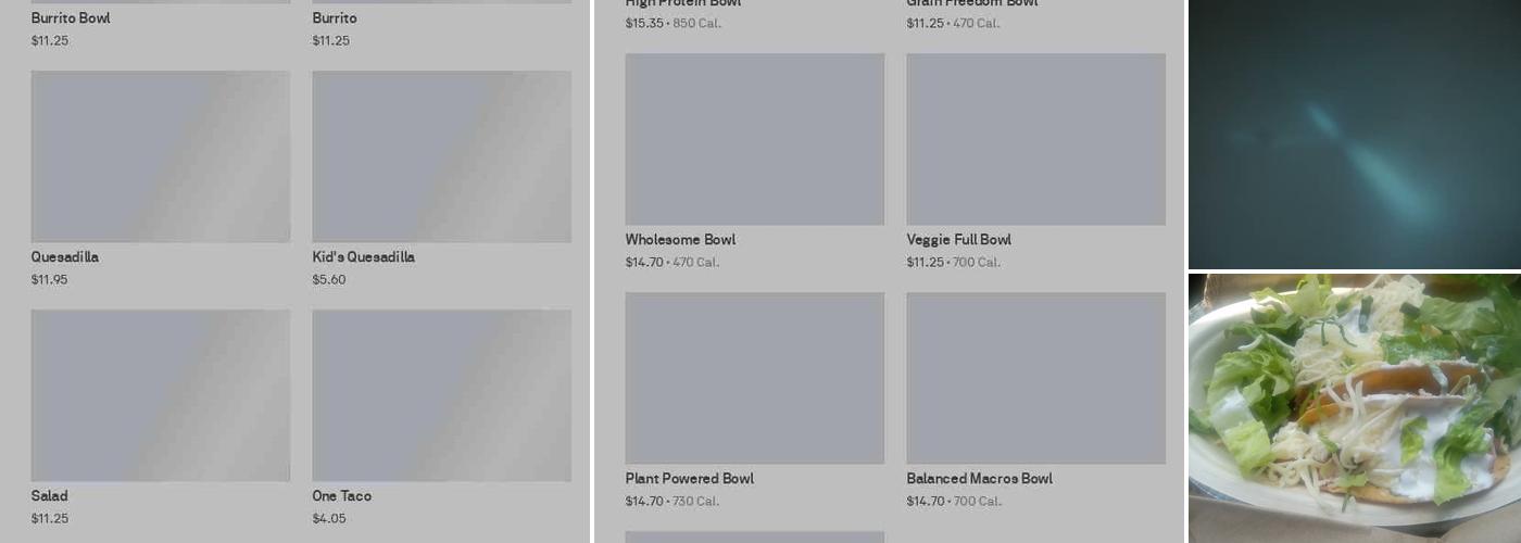 Chipotle Mexican Grill Menu
