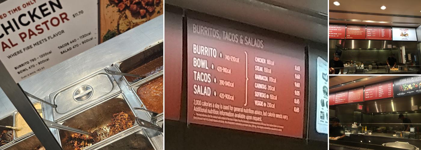 Chipotle Mexican Grill Menu