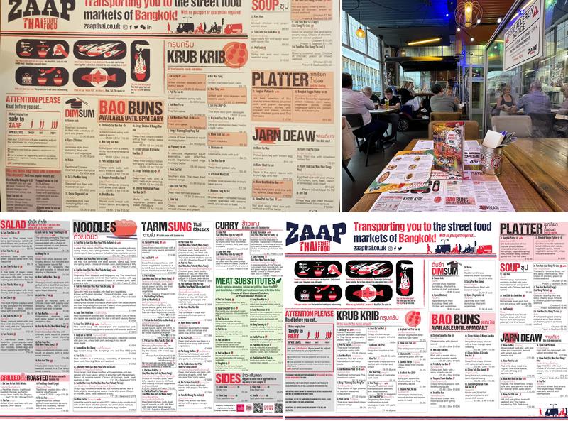 Zaap Thai Street Food Leeds Menu