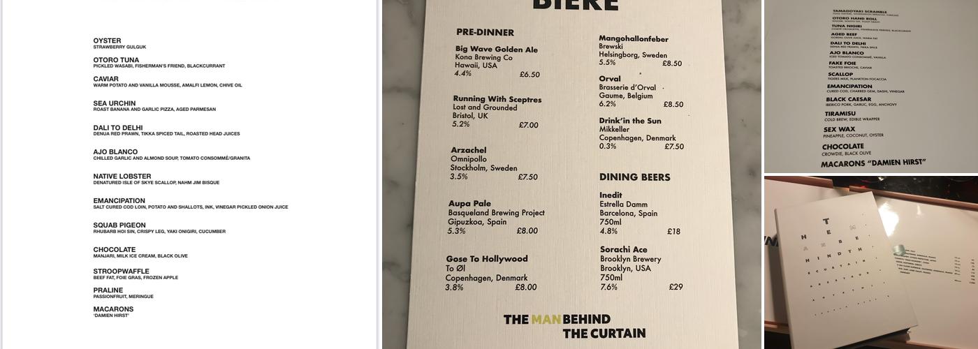 The Man Behind The Curtain Menu