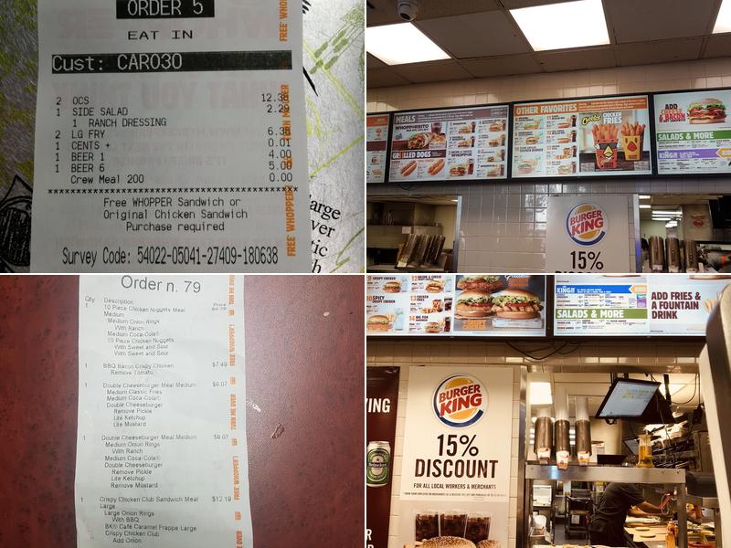 Burger King Menu