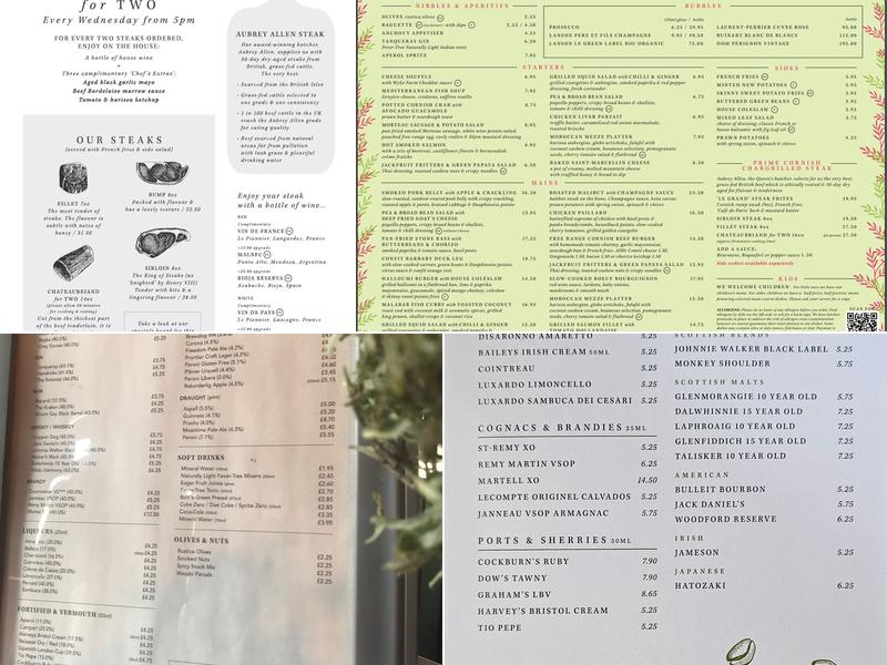 Brasserie Blanc Menu