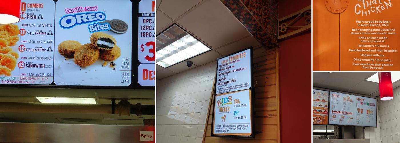 Popeyes Louisiana Kitchen Menu