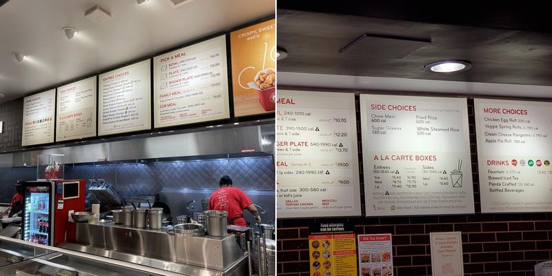 Panda Express Menu