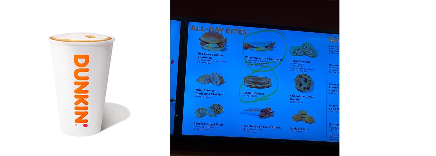 Dunkin' Menu