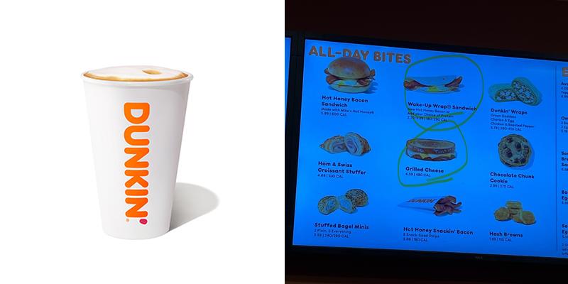 Dunkin' Menu