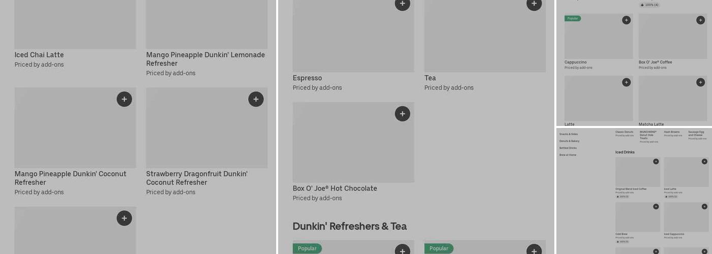 Dunkin' Menu