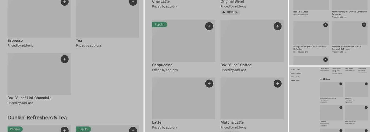 Dunkin' Menu