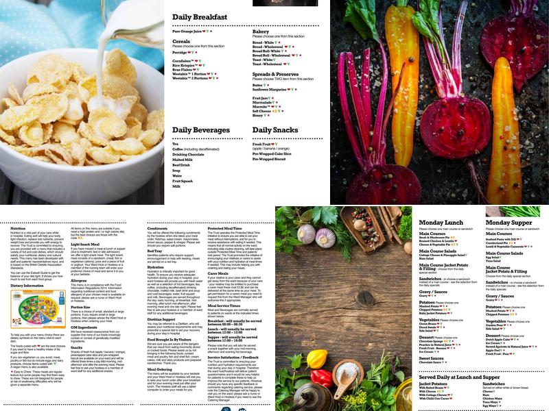 Colliers Restaurant Menu