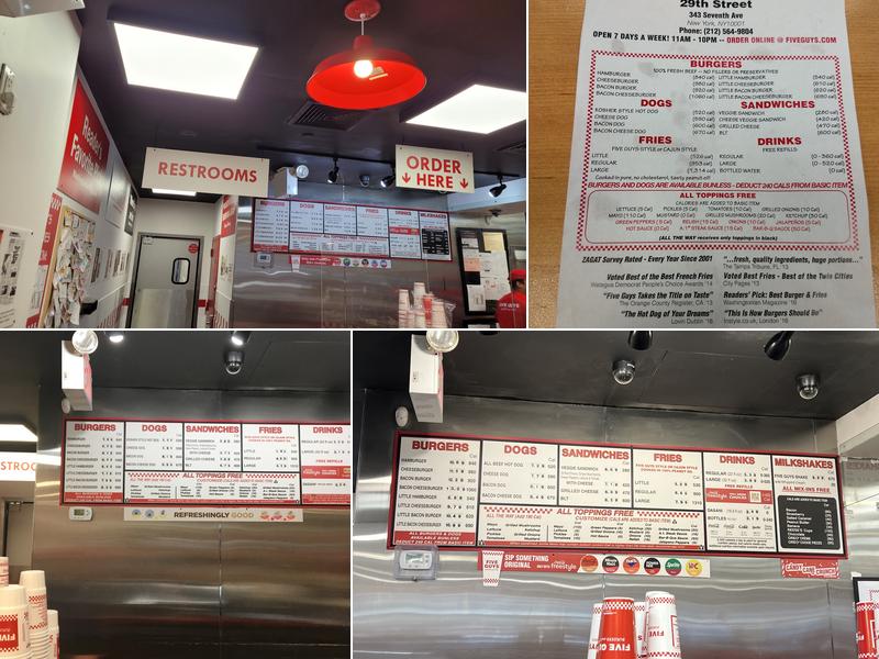Five Guys Menu