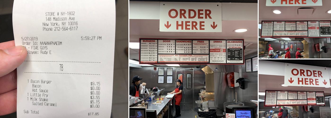 Five Guys Menu