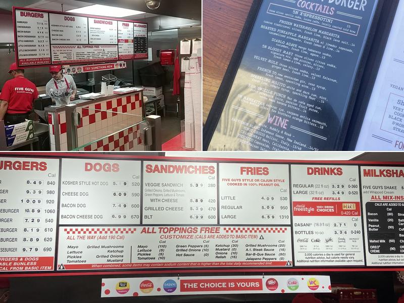 Five Guys Menu