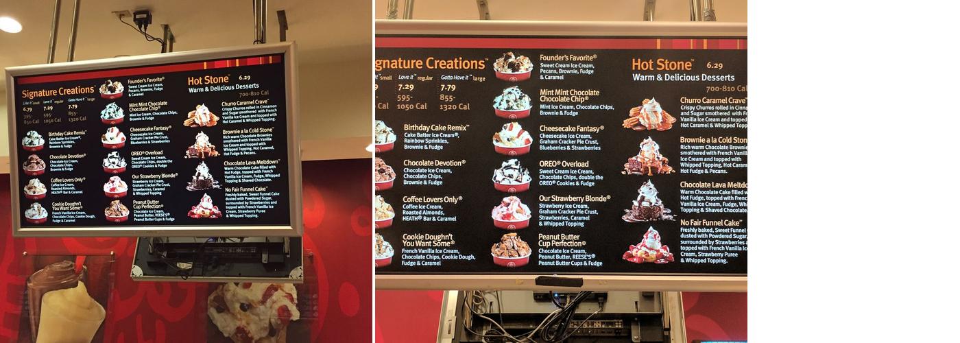 Cold Stone Creamery Menu