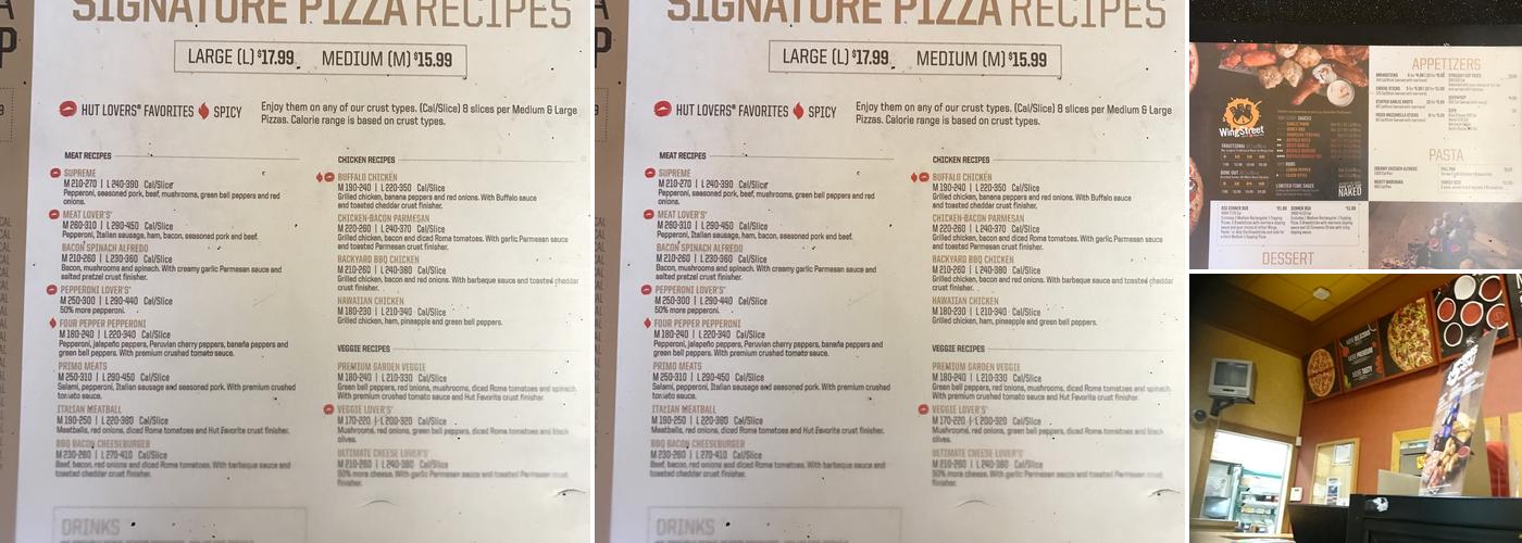 Pizza Hut Menu