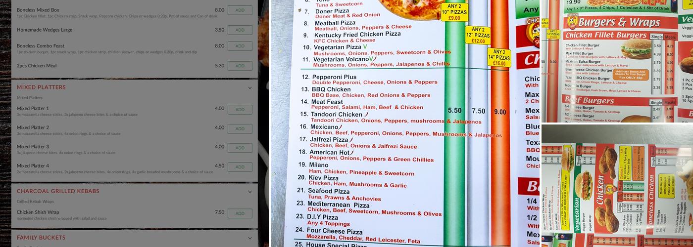 Chicken stop rotherham Menu