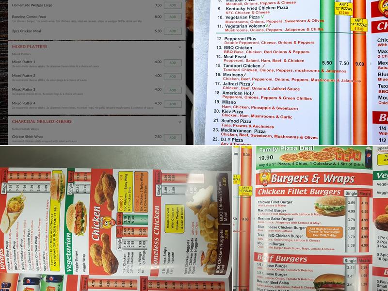 Chicken stop rotherham Menu