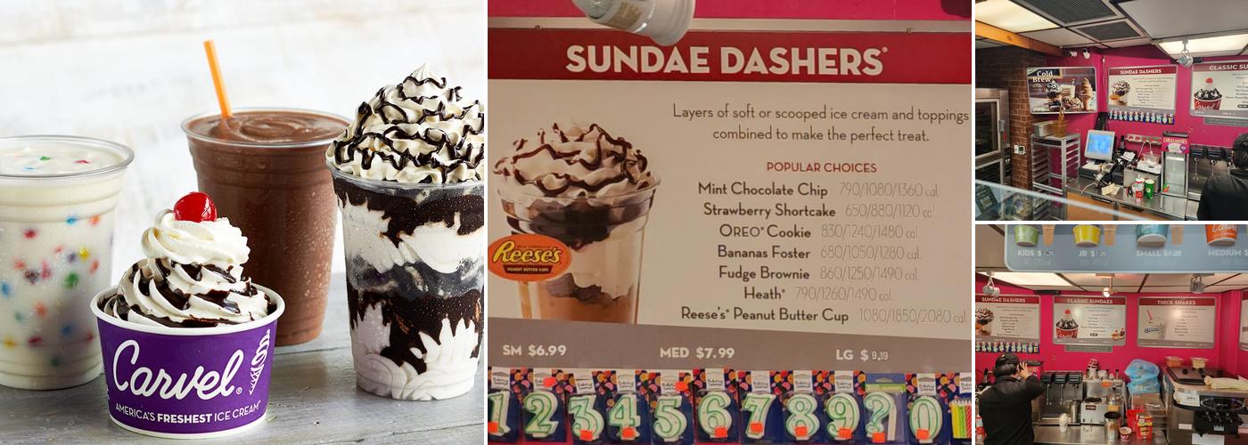 Carvel Ice Cream Cake Menu