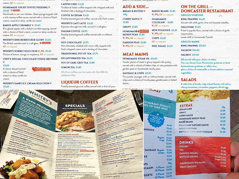 Whitby's Fish & Chip Restaurant Menu