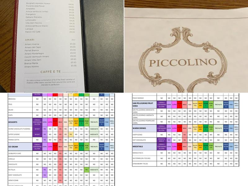 Piccolino Menu