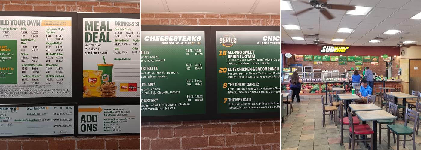 Subway Menu
