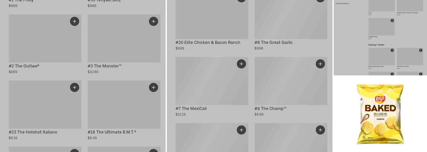 Subway Menu