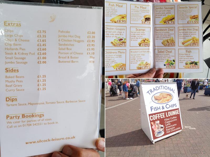 Silcock's Pier Family Restaurant Menu