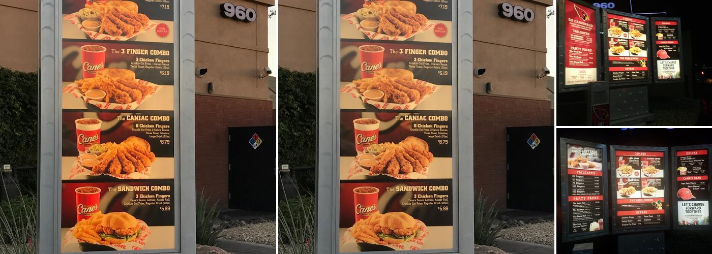 Raising Cane's Chicken Fingers Menu