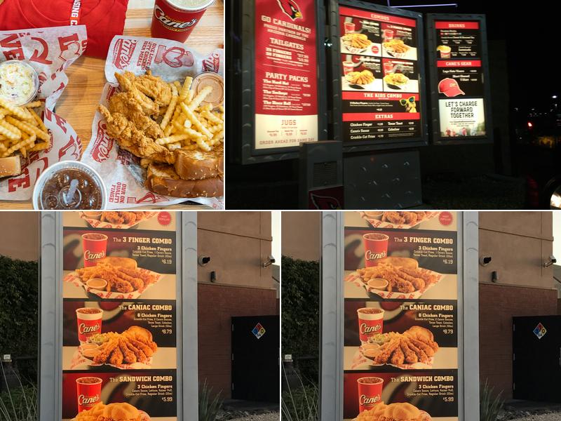 Raising Cane's Chicken Fingers Menu
