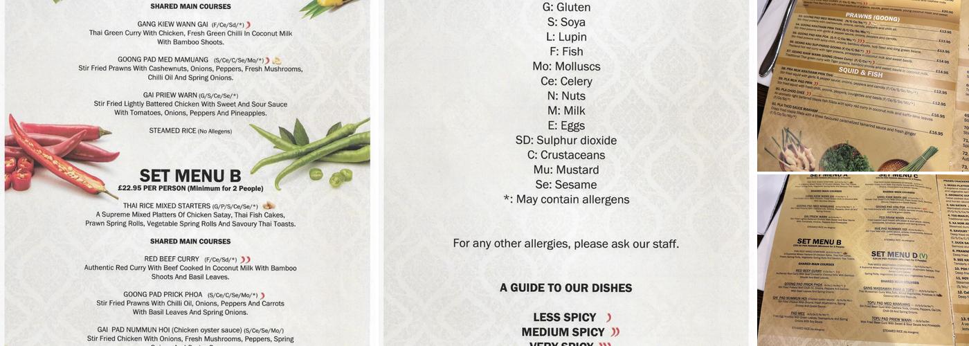 Thai Rice Southport Menu