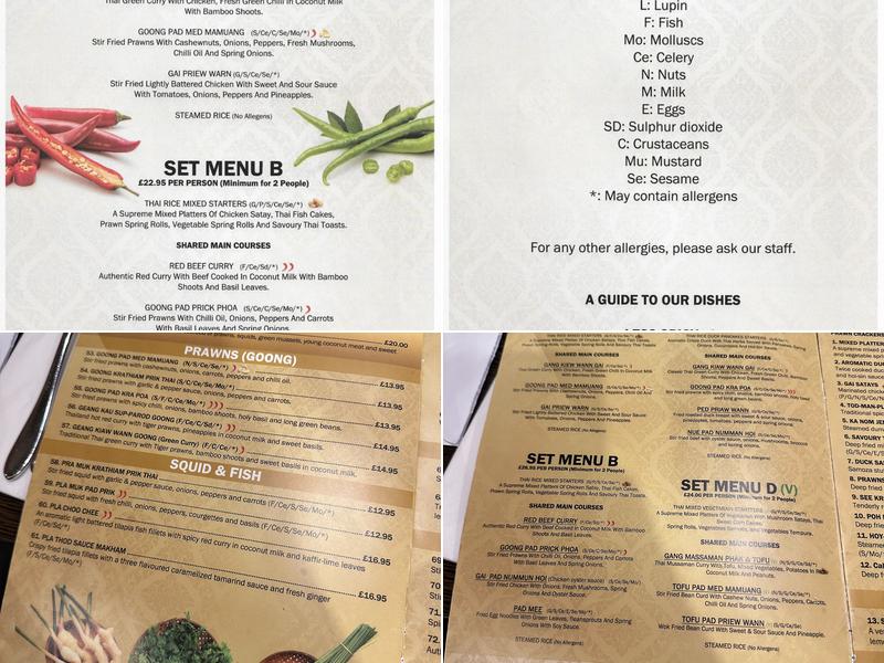 Thai Rice Southport Menu