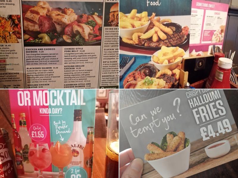 Black Horse Inn Menu